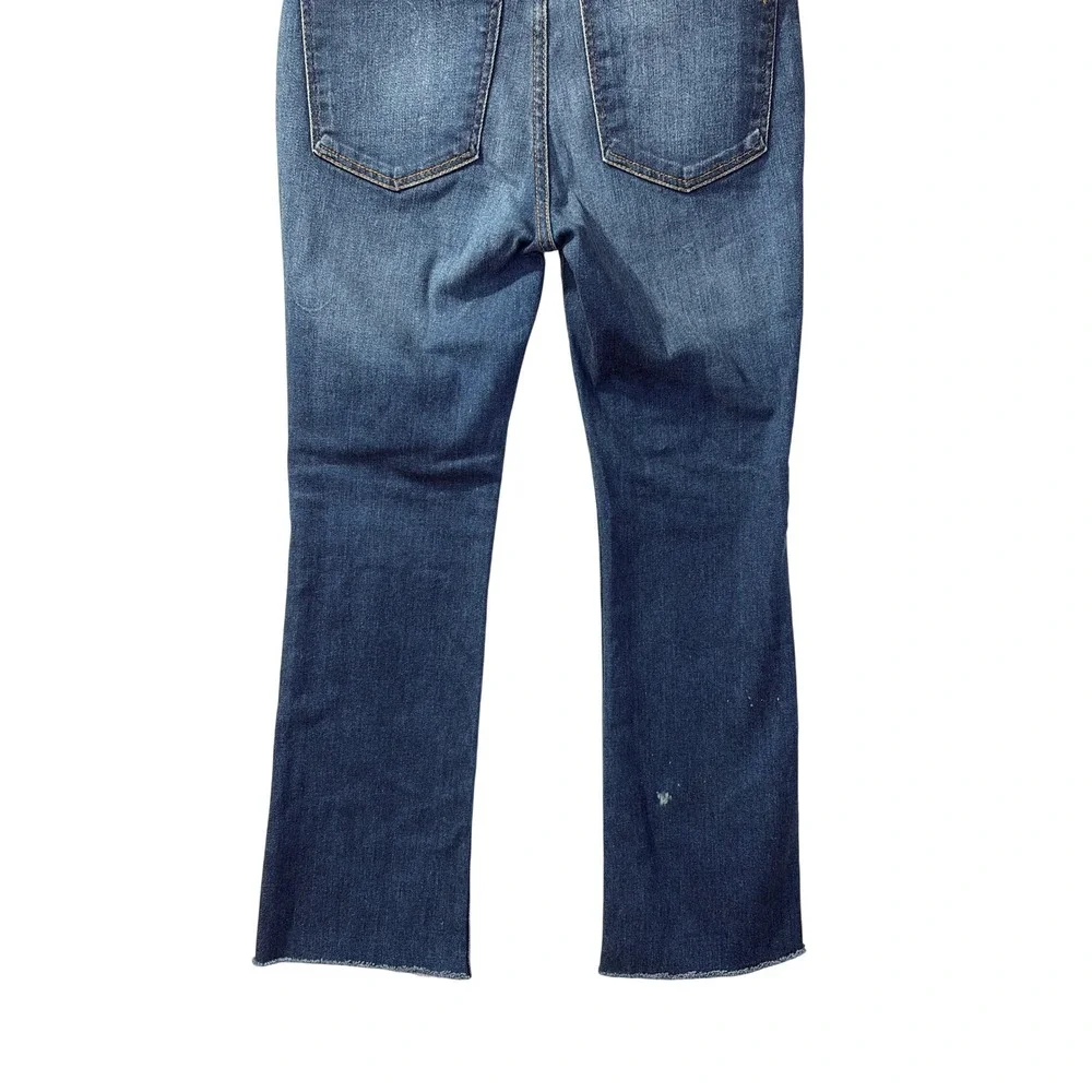 Madewell Cali Demi Boot Crop Jeans Womens 24P Raw Hem High Rise Denim Scandigirl - Picture 10 of 11